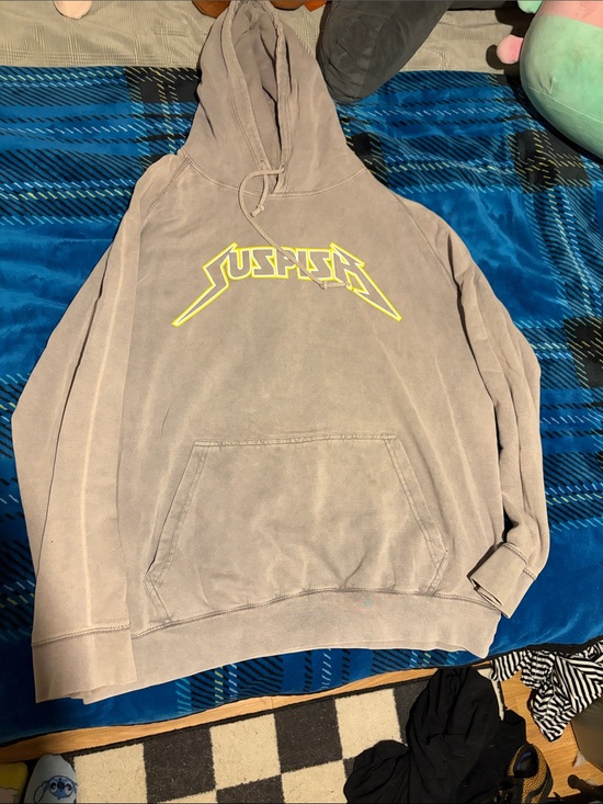 Bailey Sarian Sweaters - Bailey Sarian “Suspish” faded grey hoodie